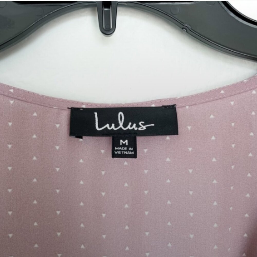 Lulu's Medium Farah Mauve Print Midi Wrap Dress - image 8